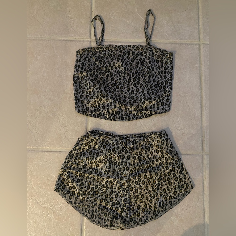 Leopard Print Pajama Set
